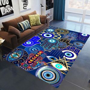 Thảm Trải Sàn Trong Nhà Chống Trượt Vikamara Flannel Fatima Handprint Pattern - Thảm Trải Sàn Bằng Polyester Chống Nước Cho Phòng Khách Và Phòng Ngủ Tại Nhà