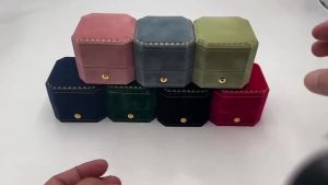 Octagonal Printed Jewelry Box Velvet Ring Box Engagement Wedding Ring Set Keepsake Box Valentines Day Gift Proposal Ring Holder
