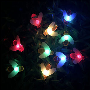 Dễ Thương Ong Mật Năng Lượng Mặt Trời Dây Đèn LED 5M/7M/12M 8 Chế Độ Cổ Tích Đèn Vòng Hoa Cho Sân Vườn Giáng Sinh Cưới Ngày Lễ Phục Sinh Trang Trí