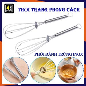 Cây Phới Lồng Đánh Trứng  Khuấy Trộn Bột  Đánh Bông Kem Khuấy Cafe Tạo Bọt Thép Không Gỉ Tiện Dụng - Máy Đánh Trứng / Cây Phới Đánh Trứng Nhỏ Gọn Tiện Dụng