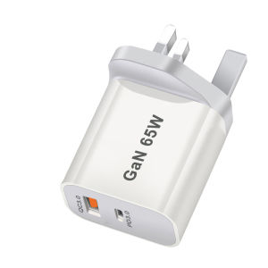 Sạc Nhanh 65W Hai Cổng Với Type-C PD25W QC3.0 USB-A & USB-C Bộ Sạc Điện Thoại Thông Minh Cho Mỹ EU Úc Anh