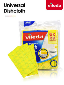 Vileda | Multi-Purpose Cleaning Cloth Absorbent Non-Linting Dishwashing Oil-Removal Stain-Free