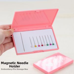 Magnetic Needle Storage Box Pink