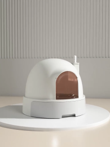 Cat litter box fully enclosed large space drawer style cat toilet with odor purifier module for deodorization