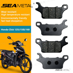 SEAMETAL Motorcycle Brake Pad Front Rear Disc Brake Pads Electric Bike Caliper Honda Click 125i Wave 110i Beat