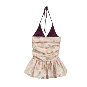 Weekend hub | Colorful Dyeing Slim-fit Camisole Halter Two-piece 1 Set