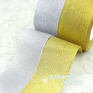(25 yards/lot)Gold and Silver ribbon Christmas packaging ribbons high-grade quality Wholesale