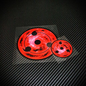 Card Temple Bumper Stickers Ninja Sharingan Bumper Stickers Three Magatama Kaleidoscope Eyes Reflective Car Stickers Bumper Stickers Paper Creative Scratch Stickers