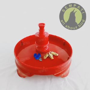 SEMPATI Tebok Lovebird Pvc Fullset Pion Klem Koper Kaki Tebok Karet Untuk Sangkar Kandang Burung Lovebird Kapsul Pvc Anti Pecah LBSET