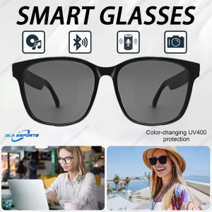 2025 Smart Glasses Anti Blue Photochromic Bluetooth Sunglasses UV Protection Hands-Free Calls Audio Voice Assistant Sunglasses