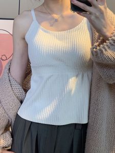 Slightly Oversized Girls Slim Looking Base Sling Fashion Tape Small Top Womens Summer Inner Wear Outer Wear Bra Integrated Easiest for Match Beauty Back