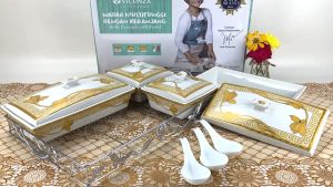 Vicenza Multi Casserole - Wadah Saji Makanan Snack B749 Motif Lily