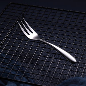 High-End Stainless Steel Thickened Cake Fork Dessert Fruit Fork Commercial Use Tea Fork Handmade Customizable Restaurant Supplies