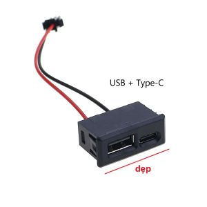YuXi Hai Lớp USB Female Base Type-C Cổng Sạc Ổ Cắm Điện Màu Đen Trắng Bảng Điều Khiển Gắn Phẳng Với Đầu Nối Cáp