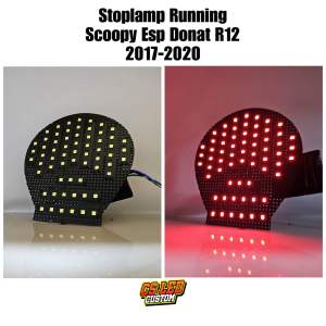 Stoplamp Running Scoopy Esp Donar R12 2017-2019 11 mode otomatis led strip