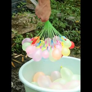 Water Balloon Party Favors and Giveaways For Kids Water Fights Auto Tie 110+ Quick Fill With Adapter Self Sealing Assorted Color Outdoor Water Balloons For Boys and Girls Toy Summer Fun Pool Game Party Souvenir