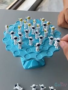 Geetoy 67pcs Spaceman Astronaut Balance Tree Family Board Game Stack Toy Educational Toys for Kids