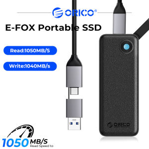 ORICO efox xách tay SSD 10gbps 256GB 512GB 1TB 2TB khả năng lựa chọn tốc độ đọc lên đến 1057 MB/giây 2 trong 1 Cáp dữ liệu khả năng tương thích đa thiết bị