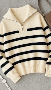 ootd style remaja hijab kekinian bahan rajut premium murah terbaru / switer wanita resleting depan