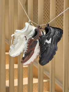 Thick Sole Color Block Travel Trendy Womens Sport Shoes