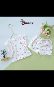 Bộ áo quần chip phồng Bunnybaby cho bé gái từ 4-15kg