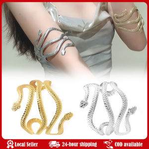Coiled Snake Spiral Upper Arm Cuff Armlet Armband Bangle Women Jewelry Egypt Swirl Snake Arm Cuff Armlet Bracelets for Women Egypt Cleopatra Swirl Snake Arm Cuff Armlet Armband Big Wide Bangle Bracelets For Women Cuff Indian Anime Men Jewelry Pulseiras