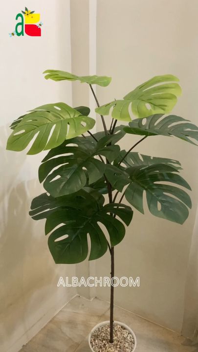 TANAMAN ARTIFICIAL MONSTERA JUMBO 110 CM B8217 HIASAN RUMAH KANTOR