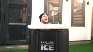 ICE TUB Portable Ice Bath for Athletes with Lid Pump Manual and Anti-Leak Materials: 100 Gallons Cold Water Therapy Tub for Indoors and Outdoors 5 Layer Cold Plunge Pool