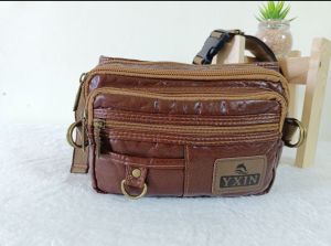 กระเป๋าคาดเอว คาดอก 616#กระเป๋าพ่อค้า แม่ค้า หนังนิ่มคุณภาพดี มีช่องใหญ่ใช้งาน 5 ช่อง สินค้าพร้อมส่งในไทย