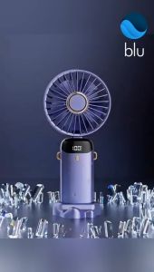 Kipas Angin Mini Digital 5-Speed 12000mAh LED Display Portable Handheld Fan Aromaterapi