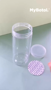 [mybotol]  PLASTIC JAR BLACK CAP | PLASTIC JAR | COOKIES JAR | FOOD PACKAGING | BEKAS REMPAH