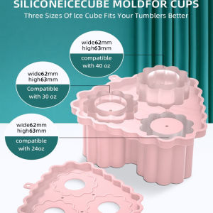 Owala Freesip Silicone Ice Cube Tray with Lid Easy Demold Kitchen Tool Three-in-One Ice Maker Water Cup for Cooking And Baking