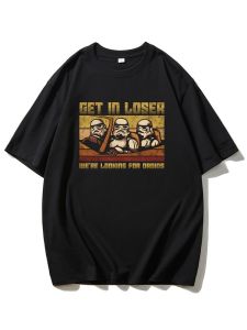 Hot Toys | Retro Star Wars Round-neck Short-sleeved T-shirt - Mandalorian - Mens and Womens Childrens Pure Cotton Shirt