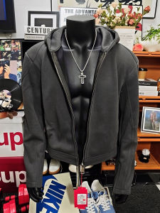 American Style Heavy Shoulder Padded Hoodie Mens Autumn Design Splicing Jacket Boxy Silhouette Deconstruction Hooded Sweatshirt