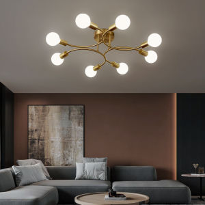 【YHLAMP】E27 Nordic Ceiling Lamp Led Light Luxury Chandelier Light Magic Bean Lamp For Living Room Bedroom