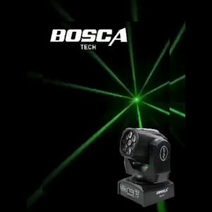 BOSCA Stage Light Mini shake head bee eye laser BZX-6 Four in one lamp beads 50MW green laser DMX512 Master/slave Self-walking Voice