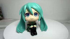 Bandai | 10CM Figure Hatsune Miku Anime Figure Q Version PVC Peripheral Collectible Models Decorative Decorations Kawaii Gift