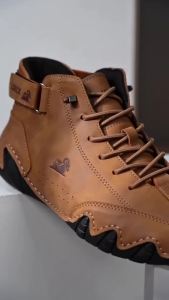 Sneakers for Men Fashion Outdoor Walking Loafers Shoes Comfortable Ankle Boots Luxury Man Shoes 2023 New In Casual Leather Shoes