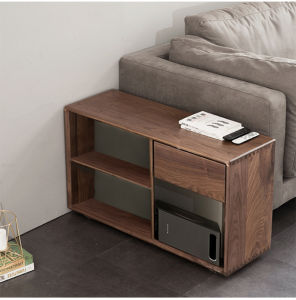 Living Room Sofa Side Table Side Cabinet Side Cabinet Solid Wood Corner Table Side Cabinet Narrow High Cabinet Storage Cabinet Light Luxury and Simplicity Modern Storage Rack