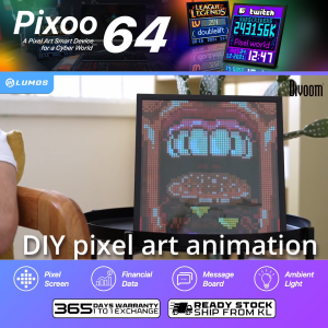 Divoom Pixoo 64 II WiFi 64x64 Pixel Art LED Display Smart Digital Frame Gaming Desk Decor