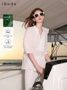 3COLOUR·S | Lycell Summer Fringe Loose Mid-Sleeve Pullover Blouse