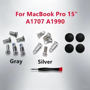 New Space Gray silver/Gray Laptop Bottom Case Screw Rubber For Macbook Pro 15" A1990 A1707 2016 2017 Years bottom case screws