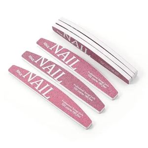Bộ 10 Dũa Móng Tay 100/180 & 280/220 Grit Hai Mặt Bọt Biển Chà Nhám Đệm Làm Móng Chân Xanh-Xám Dụng Cụ Chăm Sóc Làm Móng Tay Dụng Cụ Đánh Bóng