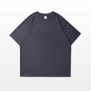 Extra Large 300 Pounds American Pure Cotton Short Sleeve T-Shirt Mens Summer Retro Solid Color Basic Sports Top Shirt