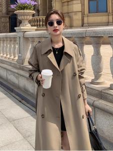Extra Long Ankle-Length Womens Coat Loose Fit Oversize Extended Version Spring Autumn High Fashion Elegant Style Windbreaker