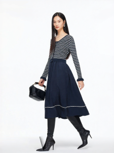 Vero Moda | Striped A-Line Medium Length Dress