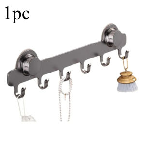Móc Treo Cửa Hút Chân Không Chống Thấm Nước 5/6/7/8 Móc Chịu Lực Mạnh Chống Gỉ Một Hàng Giá Treo Khăn Tắm Tiết Kiệm Không Gian