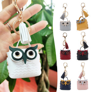 MultiPurpose Mini Owl-shaped Coin Purse Bags Fashionable Backpack Decoration Keychain Earphone Bag for Women Girls Small Pouch