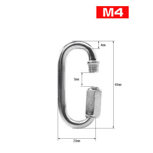 M4 M5 M6 M8 304 Multifunctional Stainless Steel Lock Snap Carabiner Quick Link Lock Ring Hook Snap Shackle Chain Fastener Hook