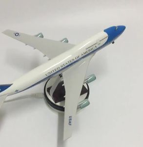 Air Force One Boeing 747 Airplane Model 1:150 Scale 18.5 Inches Length with LED Lights Highly Simulated Resin Material Aviation
